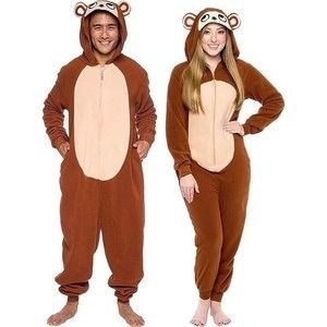 Adult Halloween Monkey Costume Plush One Piece Cosplay M Medium Unisex